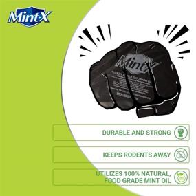 img 1 attached to 🐭 Mint-X Rodent Repellent Trash Bags, 1.3 Mil, Flat Seal, 46-inch Height x 33-inch Length, Black (Pack of 100) - MX3346XHB