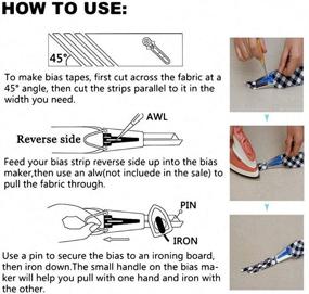 img 2 attached to 🧵 Fabric Bias Tape Maker Tools Kit Set - 6MM/12MM/18MM/25MM, DIY Sewing for Quilting Binding with Single/Double Fold Bias Tape Maker Folder