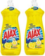 🍋 ajax dishwashing liquid - super degreaser lemon - 28 oz, 2 pack logo
