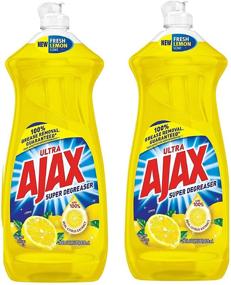 img 1 attached to 🍋 Ajax Dishwashing Liquid - Super Degreaser Lemon - 28 oz, 2 Pack