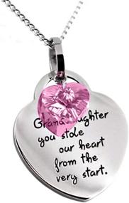 img 2 attached to Cherish Your Granddaughter with the 'Granddaughter You Stole Our Heart' Keepsake Necklace