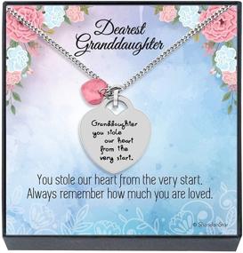 img 4 attached to Cherish Your Granddaughter with the 'Granddaughter You Stole Our Heart' Keepsake Necklace