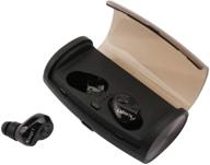 🎧 ljovatn v5.0 wireless earbuds - bluetooth sport headphones with hd hifi stereo sound, waterproof wireless headset, 18 hours playtime, mic & charging case - ideal for running/workout (black) logo