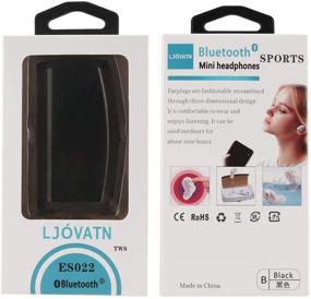 img 1 attached to 🎧 Беспроводные наушники LJOVATN V5.0 - спортивные Bluetooth наушники с HD HiFi стереозвуком, водонепроницаемые беспроводные наушники, 18 часов воспроизведения, микрофон и зарядный чехол - идеально подходят для бега/тренировок (черный)