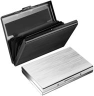 💳 silver credit holder protector for business: durable and stylish solution logo