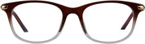 img 1 attached to 👓 SHINU Horn Rimmed Readers: Progressive Multifocus Computer Reading Glasses SH017 - Brown & Transparent x3