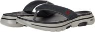 men's charcoal skechers 5 performance walking 👟 flip flop shoes - ideal for athletic activities логотип