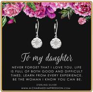 inspirational jewelry: starburst earrings for her - perfect gift idea from 🌟 mom & dad for birthday, christmas, graduation, wedding - infinite love for my daughter logo