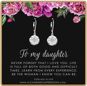 img 3 attached to Inspirational Jewelry: Starburst Earrings for Her - Perfect Gift Idea from 🌟 Mom & Dad for Birthday, Christmas, Graduation, Wedding - Infinite Love for My Daughter