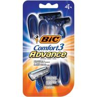 bic comfort 3 advance men's disposable razor, pack of 4 logo