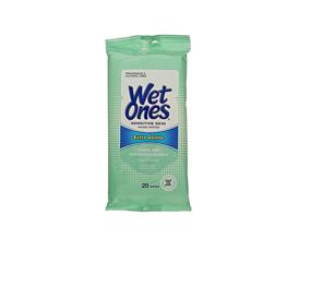 img 1 attached to 🧻 Влажные салфетки Wet Ones Sensitive - Путевой пакет, 20 штук x 5, всего 100 влажных салфеток для рук и лица.