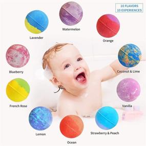 img 2 attached to 🛁 Set of 10 Natural Bubble Kids Bath Bombs with Ocean Animal Toys - Bath Bombs for Kids Girls & Boys, Moisturize Dry Skin, Gentle and Kid Age 3+ Years