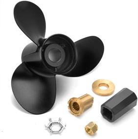 img 4 attached to Qiclear Marine: 13 1/4 x 17 Aluminum Outboard Propeller for Mercury Engines 60-125HP - Upgrade Your Boat Motor Performance with a 15 Spline Tooth Propeller - RH Rotation, Hub Kits Included
