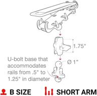 📱 ram mounts quick-grip phone mount: ultimate handlebar u-bolt base solution with short arm for motorcycle, atv/utv, bike logo