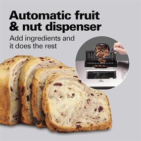 img 2 attached to 🍞 Hamilton Beach Premium Dough & Bread Maker Machine with Automatic Fruit and Nut Dispenser, 2 lb. Loaf Capacity, Stainless Steel (29888)