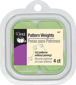 img 4 attached to 🎨 Dritz Pattern Weights, Set of 4, Green, Pink & Purple, 4-Inch