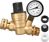 lead-free rvmate water pressure regulator kit with adjustable 🚰 valve, brass reducer and inlet screened filter for camper travel trailers logo