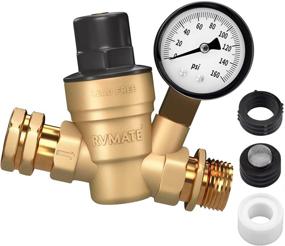 img 4 attached to Lead-Free RVMATE Water Pressure Regulator Kit with Adjustable 🚰 Valve, Brass Reducer and Inlet Screened Filter for Camper Travel Trailers