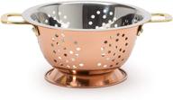 🍓 ecolution mini berry colander, compact 3 cup size with double handles, 6 inch, copper and stainless steel plating logo