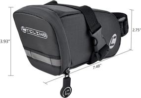 img 3 attached to 🚲 OIZEN Bike Saddle Bag: Waterproof and Durable Underseat Storage Velcro Pack for Cycling Accessories