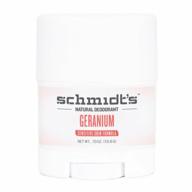 🌸 schmidt's geranium flower sensitive skin natural deodorant stick - travel size 0.7oz/19.8g logo