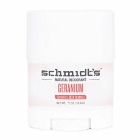 img 1 attached to 🌸 Schmidt's Geranium Flower Sensitive Skin Natural Deodorant Stick - Travel Size 0.7oz/19.8g