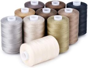 img 3 attached to 🧵 Sewing Thread Set - 12 Colors 40S/2 for Sewing Machine, Quilting, Hand Sewing - Including 10 Shades of Grey