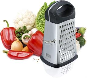 img 4 attached to 🧀 Stainless Steel Box Grater with Detachable Storage Container - Ideal Cheese Grater for your Kitchen - Enhance your Cooking Experience