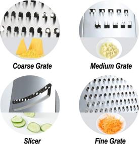 img 2 attached to 🧀 Stainless Steel Box Grater with Detachable Storage Container - Ideal Cheese Grater for your Kitchen - Enhance your Cooking Experience