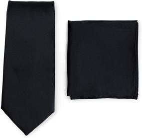 img 4 attached to 🎀 Men's Accessories for Ties: Bows N Ties Solid Necktie and Pocket Square Set with Cummerbunds