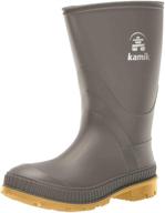 кроссовки kamik unisex stomp rain черного цвета для мальчиков: идеальны для активного отдыха на улице логотип