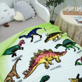 img 3 attached to Cartoon Dinosaurs Blanket Printing Napping