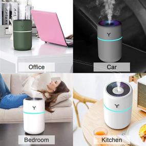 img 1 attached to 🌸 Enhance Your Space with Makolan Portable Mini Humidifier – Colorful LED Night Light & Quiet Cooling Air for Bedroom, Car, and Office (Pink)