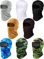 🌞 ultimate uv sun protection: 8-piece full face balaclava covers for unisex windproof skiing logo