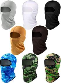 img 4 attached to 🌞 Ultimate UV Sun Protection: 8-Piece Full Face Balaclava Covers for Unisex Windproof Skiing