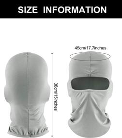 img 2 attached to 🌞 Ultimate UV Sun Protection: 8-Piece Full Face Balaclava Covers for Unisex Windproof Skiing