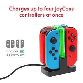 img 3 attached to Efficient Charging Dock for Nintendo Switch: TalkWorks Joy Con Docking Station Simultaneously Charges up to 4 Controllers - Controllers NOT Included (LED)