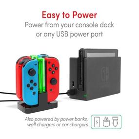 img 2 attached to Efficient Charging Dock for Nintendo Switch: TalkWorks Joy Con Docking Station Simultaneously Charges up to 4 Controllers - Controllers NOT Included (LED)