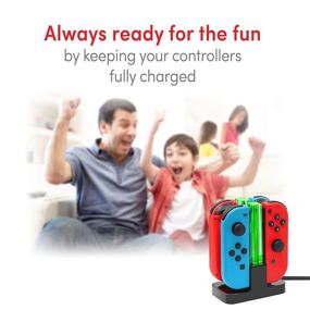 img 1 attached to Efficient Charging Dock for Nintendo Switch: TalkWorks Joy Con Docking Station Simultaneously Charges up to 4 Controllers - Controllers NOT Included (LED)