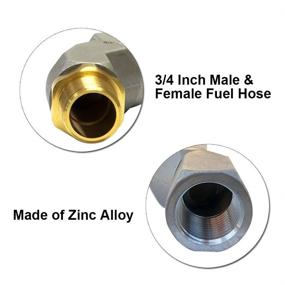 img 1 attached to 🔀 Fuel Hose Swivel Connector - 2PCS 3/4 Inch NPT, 360 Rotating, for Fuel Nozzle, Multi-Plane Swivel