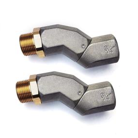 img 4 attached to 🔀 Fuel Hose Swivel Connector - 2PCS 3/4 Inch NPT, 360 Rotating, for Fuel Nozzle, Multi-Plane Swivel