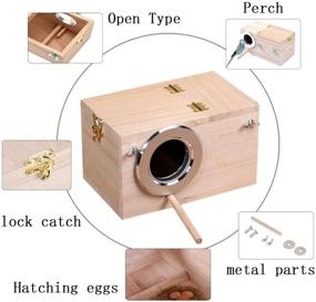 img 3 attached to 🦜 Premium Parakeet Nesting Box: Ideal Breeding Cage for Finch, Lovebirds, Cockatiels, Budgies, Conures, and Parrots - 8'' X 5'' X 5''