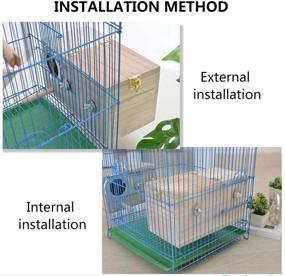 img 1 attached to 🦜 Premium Parakeet Nesting Box: Ideal Breeding Cage for Finch, Lovebirds, Cockatiels, Budgies, Conures, and Parrots - 8'' X 5'' X 5''