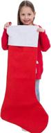 🎄 jumbo 36" felt christmas stockings - 4 pack for family holiday decorations logo