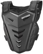 🏍️ adult motorcycle chest protector vest motoker | riding armor, back protector for motocross off-road racing | black logo