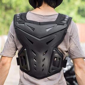 img 2 attached to 🏍️ Adult Motorcycle Chest Protector Vest MOTOKER | Riding Armor, Back Protector for Motocross Off-Road Racing | Black