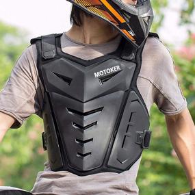 img 3 attached to 🏍️ Adult Motorcycle Chest Protector Vest MOTOKER | Riding Armor, Back Protector for Motocross Off-Road Racing | Black