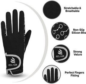 img 3 attached to 🧤 ECLOUR Kids Horse Riding Gloves - Non-Slip Grip, Finger Touch Design | Ideal for Cycling, Fishing, Running, Gardening | Boys and Girls Multi Sports