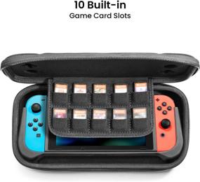 img 2 attached to 🎮 tomtoc Carrying Case for Nintendo Switch Mumba Dockable Case - Protective Slim Hard Shell Case with 10 Game Cartridges - Enhanced SEO