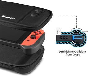 img 1 attached to 🎮 tomtoc Carrying Case for Nintendo Switch Mumba Dockable Case - Protective Slim Hard Shell Case with 10 Game Cartridges - Enhanced SEO